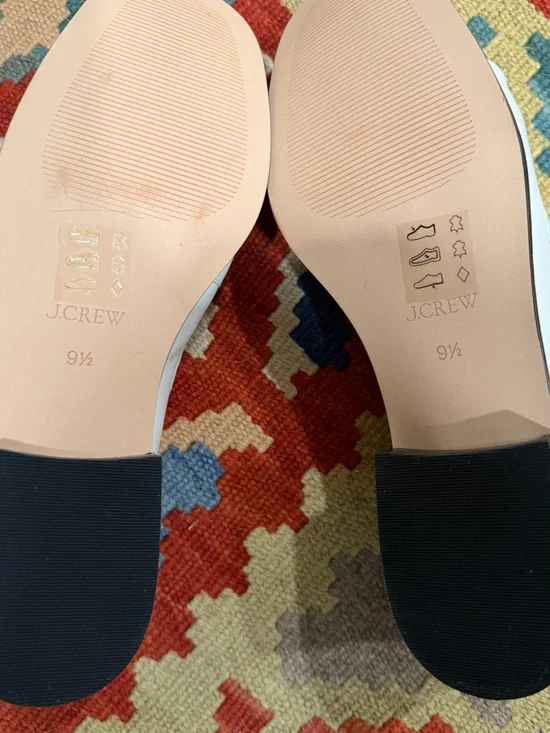 J. Crew Women's White Leather Penny Loafers - Picture 6 of 9